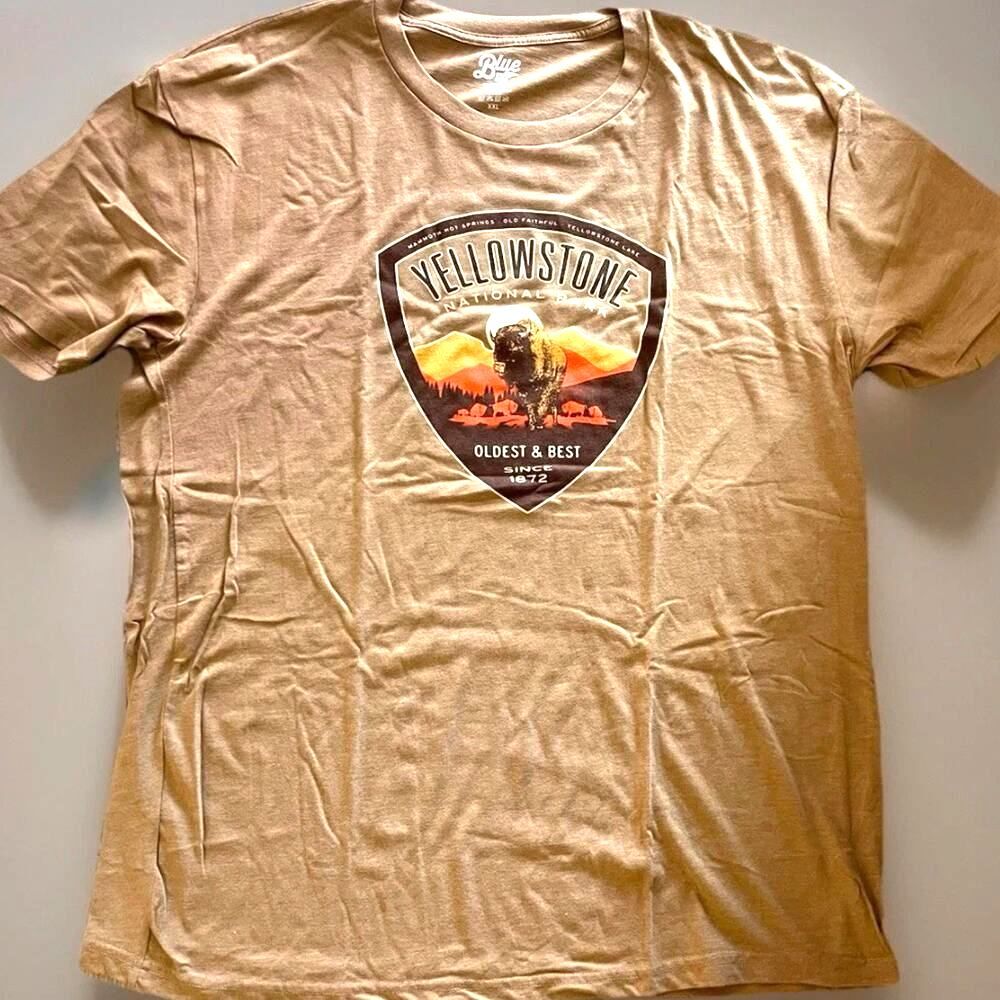 Yellowstone National Park Men's Brown Oldest & Best 1872 T-Shirt - XXL